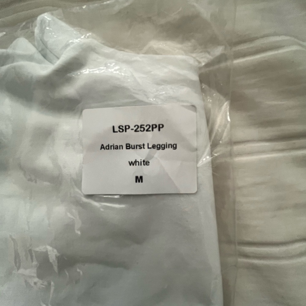 Lanston Sport Adrian Burst Leggings in white color and size medium NWT - Picture 6 of 6